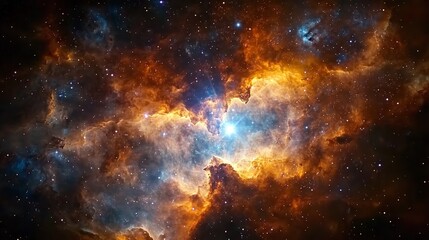 Naklejka premium Beautiful colorful galaxy nebula background