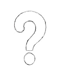 large question mark sketch engraving raster illustration. T-shirt apparel print design. Scratch board imitation. Black and white hand drawn image, dreamy atmosphere