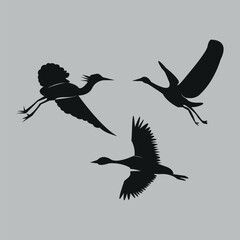 Flying Heron Bird Hand-made Design 