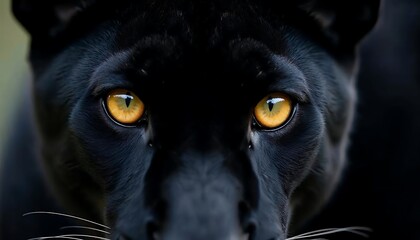 Black Panther Intense Gaze Stunning Wildlife Photo