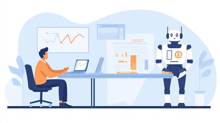 Robot Interacting with Office Workers in a Professional Setting