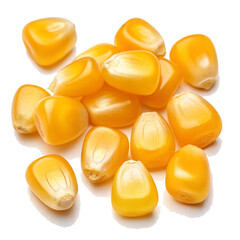 Vibrant yellow corn kernels transparent png