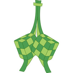 Ketupat Illustration Element