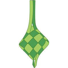 Ketupat Illustration Element