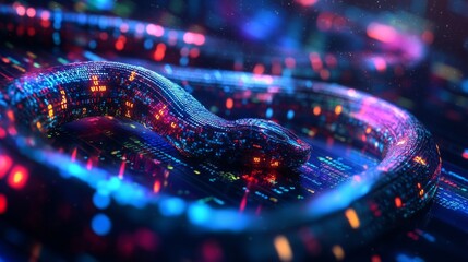 Python Programming Language Concept Illustration