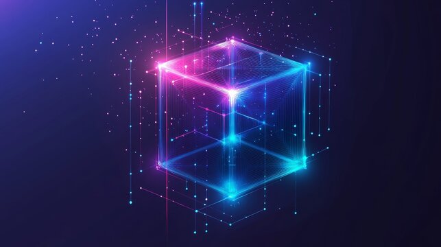 Encapsulation blue gradient concept icon. Object-oriented programming abstract idea thin line illustration. Private state. Combining together. Isolated outline drawing. Myriad Pro-Bold font used