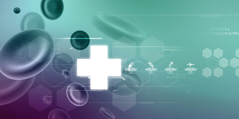 3d rendering red streaming blood cells background

