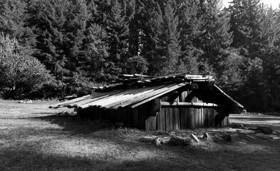 Old structures in Sue Meg State Park