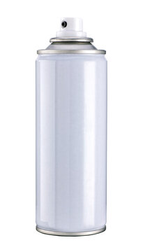 White spray can isolated