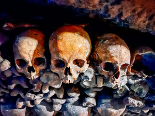 skull and crossbones on the wall