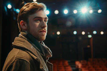 Obraz premium AI Generative image of live performance in theater