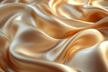 Fototapeta premium Deep champagne silk fabric with gradient tones, excellent for elegant event designs, backgrounds, or packaging