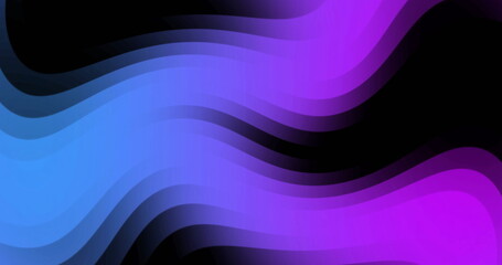 Image of moving purple shapes on black background
