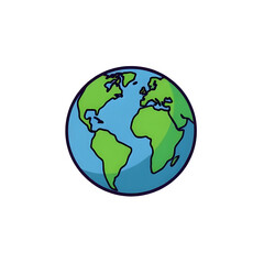 globe on white background illustration