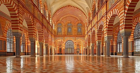 Mezquita de Cordoba, arte islamico, Cordoba, Andalucia, Espana , isolated on white background,  , copy space for text,
