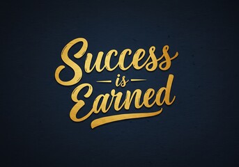 Motivation Quote CONCEPT. Success is earned