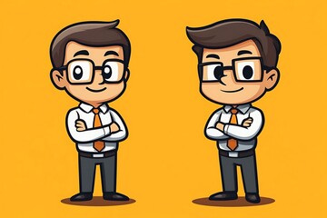 Chibi Businessman Illustration Confident and Stylish