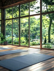 Serene Yoga Studio with Natural Light