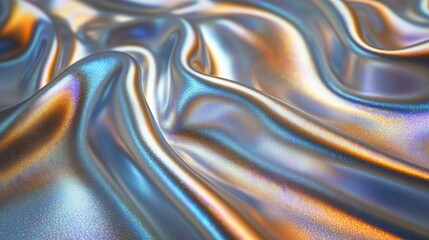Iridescent silk fabric drapes, studio backdrop