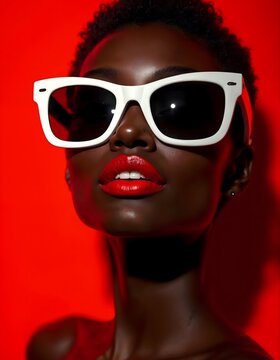 a black lady with sunglass