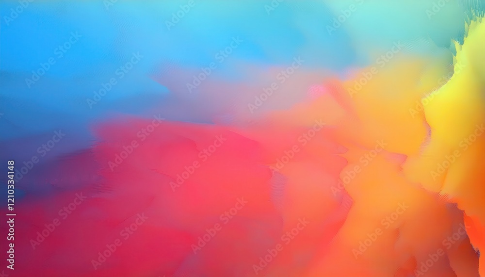 Poster ethereal gradient with vibrant color transitions from warm red to cool blue, perfect for modern abstract background and digital designs

