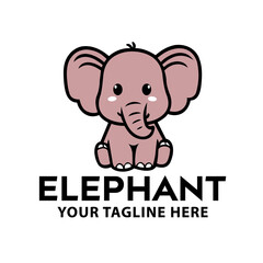Cute Cartoon Elephant Mascot Logo for Business and Entertainment