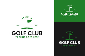 Golf land logo design template symbol vector illustration idea