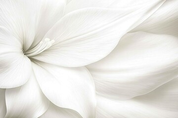 White flower petals, close-up, soft light, nature background; ideal for spa, wellness