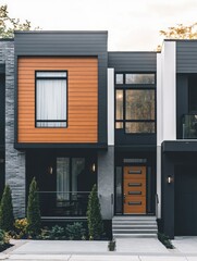 Contemporary Two-Story House with Modern Architecture and Neutral Palette