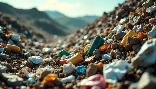 Waste in landfill highlighting the need for recycling and waste reduction