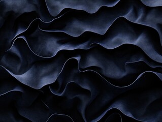 Obraz premium Rippling Dark Blue Silk Fabric with Light Reflections