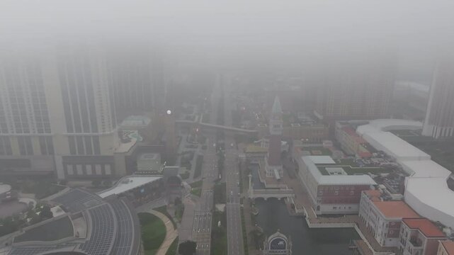 The Cotai Strip in Fog