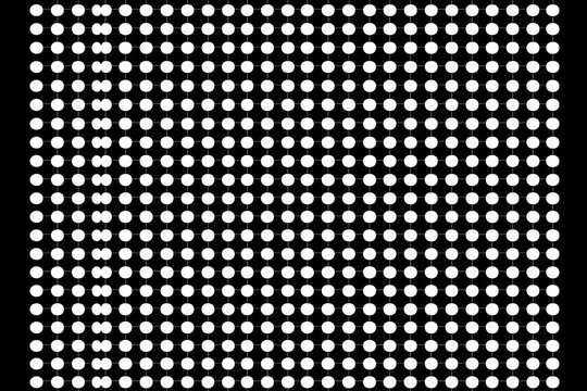 trame de ronds blancs sur fond noirs , isolated on white background,  , copy space for text,