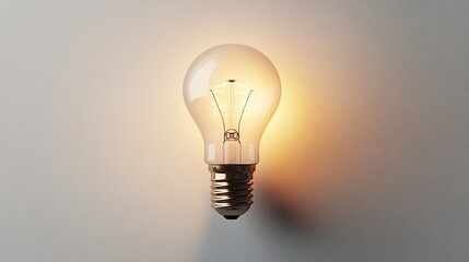 light bulb with bright light
