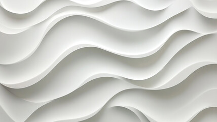 Obraz premium White wavy wall for decorative panels