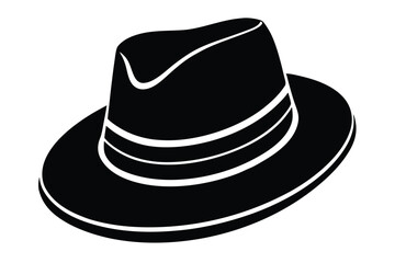  retro hat for Gentleman style as Mister Vector illustration