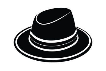 retro hat for Gentleman style as Mister Vector illustration