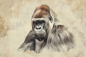Fototapeta premium Gorilla ape wildlife animal