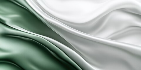 Celebratory Waves of a Flying Italian Flag with Ribbons Fluttering in the Wind