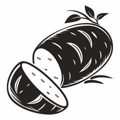 potato vector silhouette black design white background