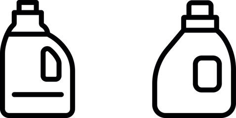 Detergent Bottle Vector Icon Set - Clean and Functional Designs