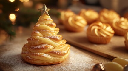Christmas Tree Pastry Delight - Festive Holiday Treat