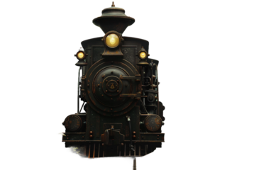 A time machine hidden in the middle of a forest, ready for an epic journey through time Isolated on transparent background PNG