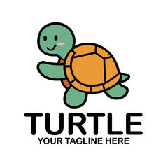 Smiling Turtle Vector Illustration