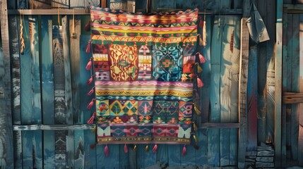 Fototapeta premium Nepali Ethnic Tapestry Market or Workshop