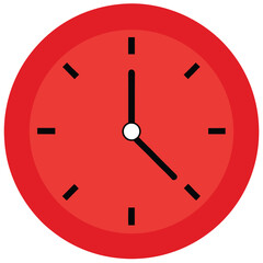 A round wall clock with bold numbers and clock