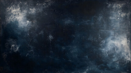 Obraz premium Dark cosmic background, deep space nebula, swirling galaxies, starry night sky, celestial dust clouds, ethereal cosmic mist, astronomical imagery, navy blue and silver color palette
