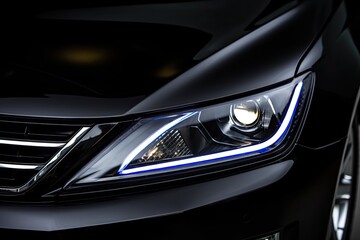 Xenon Headlamp Technology: Modern Car with Powerful Xenon Headlights for Better Night Vision