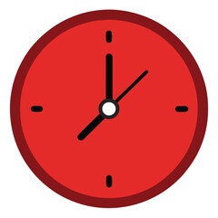 A round wall clock with bold numbers and clock