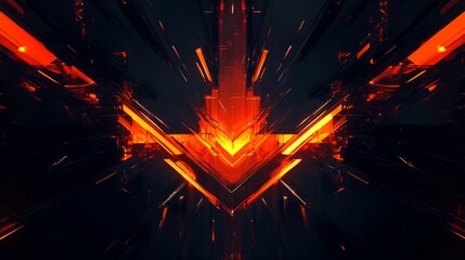 dark abstract background with glowing orange and red reflections, high detail, sleek and luxurious, artistic and dynamic, futuristic and elegant design